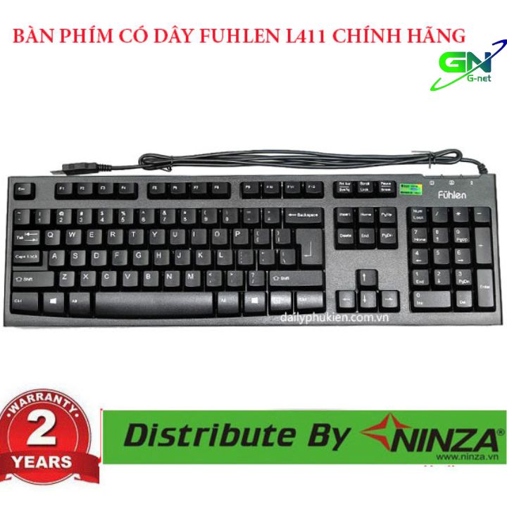 Bàn phím có dây Fuhlen L411 cổng USB chính hãng