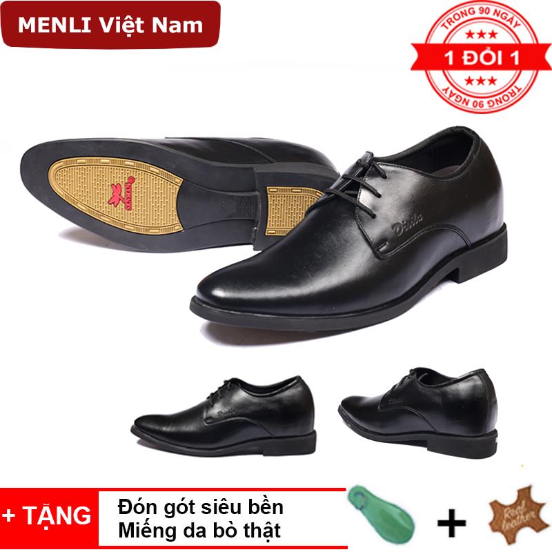 [MIỄN SHIP] + [DA BÒ] + [VIDEO] Giày Công Sở Tăng Chiều Cao Nam Da Thật MENLI CSLZ21