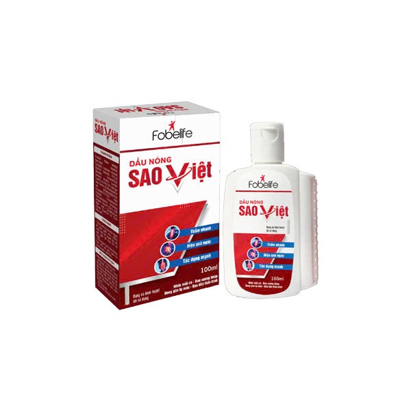Dầu Nóng Sao Việt Fobelife 100ml | Dầu Xoa Bóp Giảm Đau Cơ Xương Khớp Vai Gáy Thảo Dược Chính Hãng