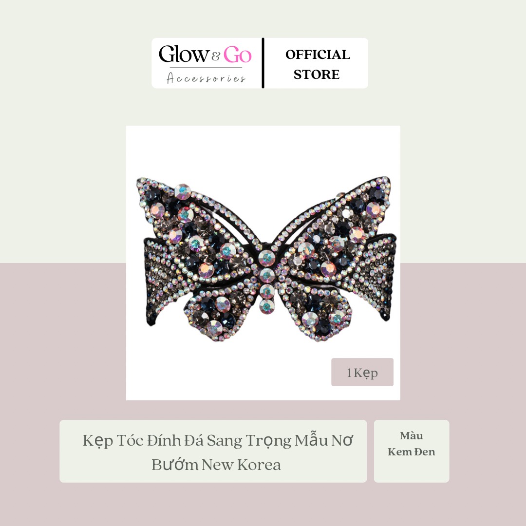 Kẹp Tóc Đính Đá Sang Trọng Mẫu Nơ Bướm New Korea Style Trendy Girl Sweet Girl Hair Bufftefly Pins Rhinestone Vintage Simple Cute Hair Claws For Women Fashion Boutique Hair Accessories