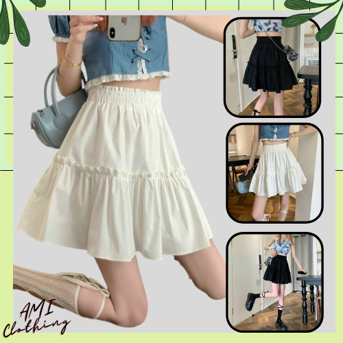 Chân váy chữ a bèo 2 tầng