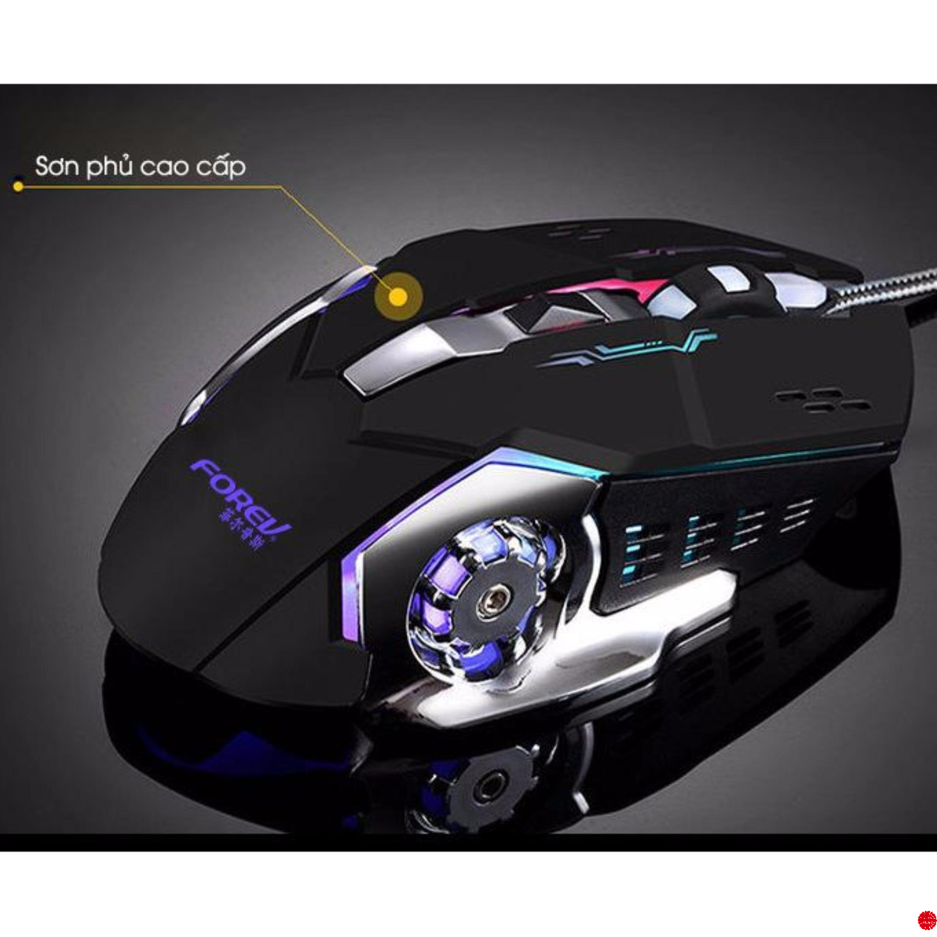 Chuột Game thủ GearLord G502 có đèn LED đổi màu cực đẹp (Đen - Trắng)