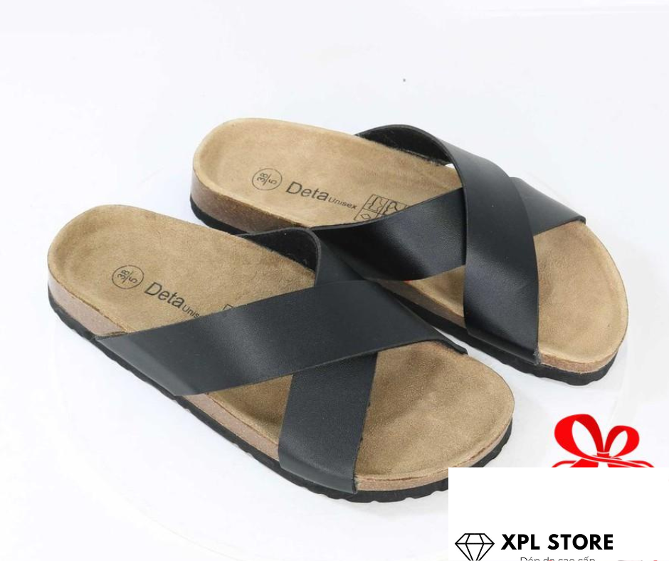 Dép quai chéo birken đế trấu dép sức khỏe nam thời trang công sở TA4