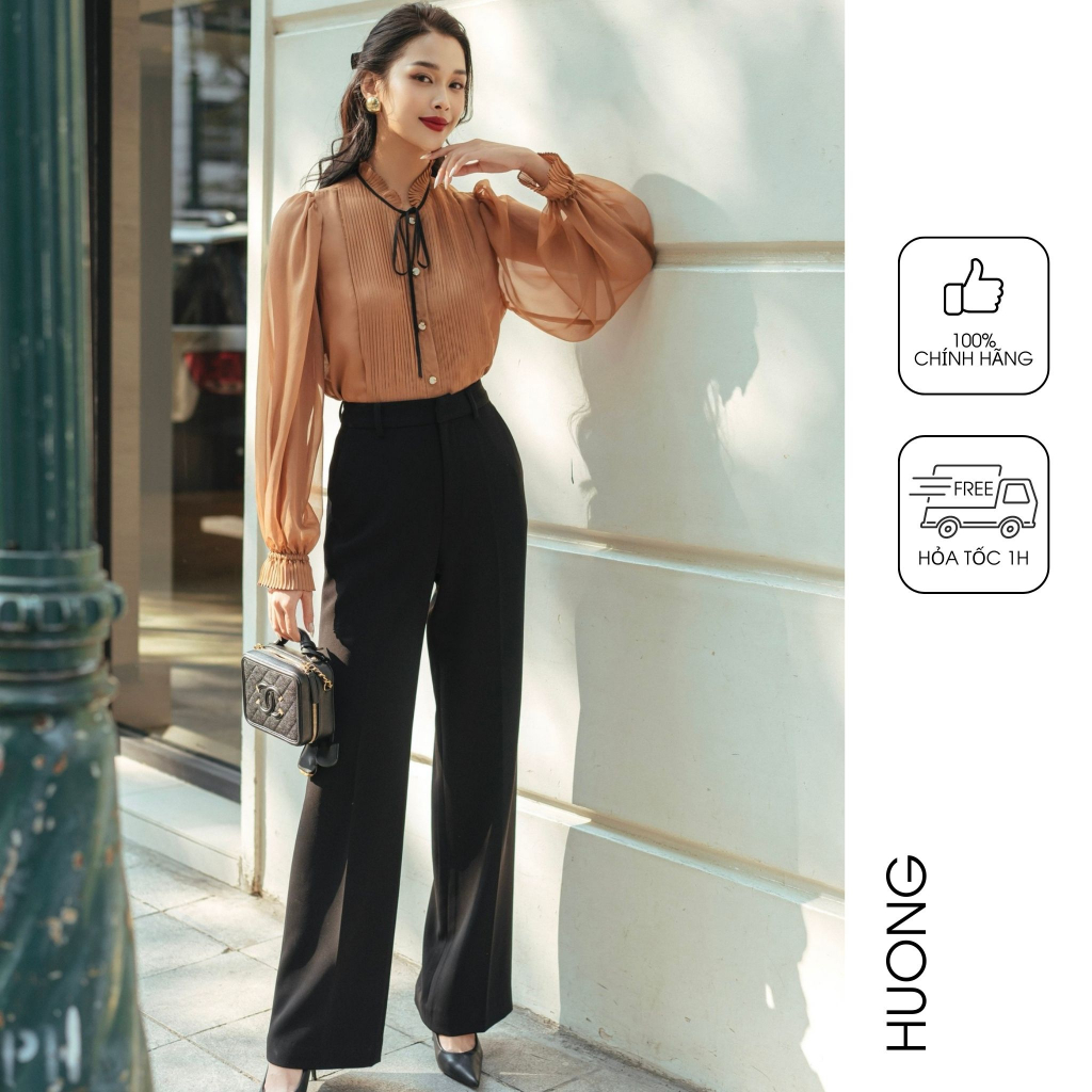 Quần suông ống đứng dài huong boutique hbq95
