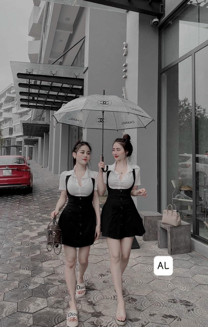Hô biến diện mạo trẻ trung với các kiểu phối đồ với váy yếm