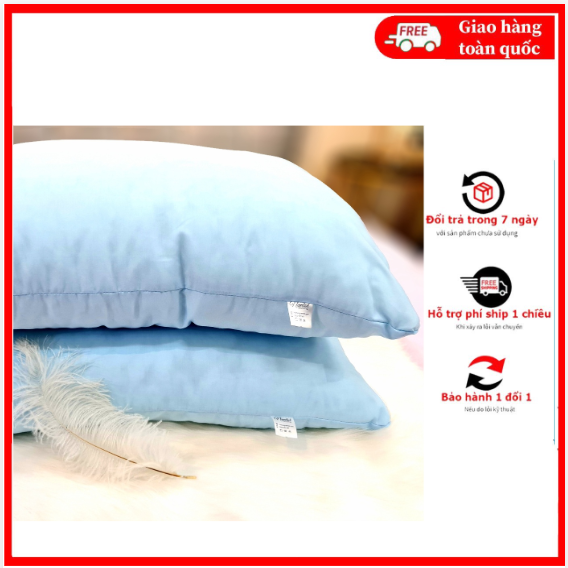 💥GIẢM SỐC💥 Gối lông vũ nhân tạo tơ tằm đủ size cho người lớn và trẻ em, ruột gối nằm, ôm khách sạn cao cấp - Chăm sóc giấc ngủ