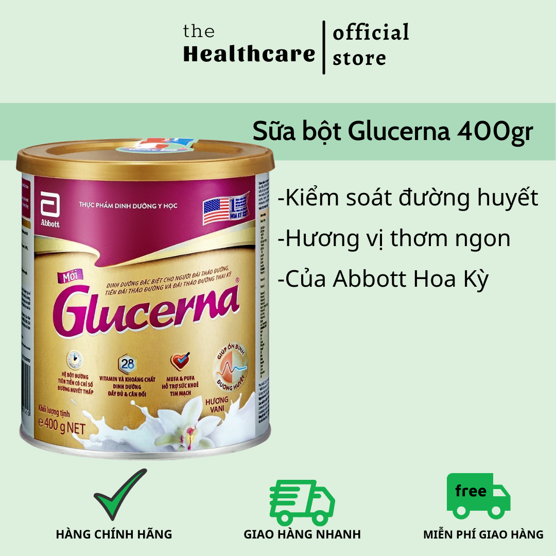 Sữa bột Glucerna lon 400gr dành cho người tiểu đường