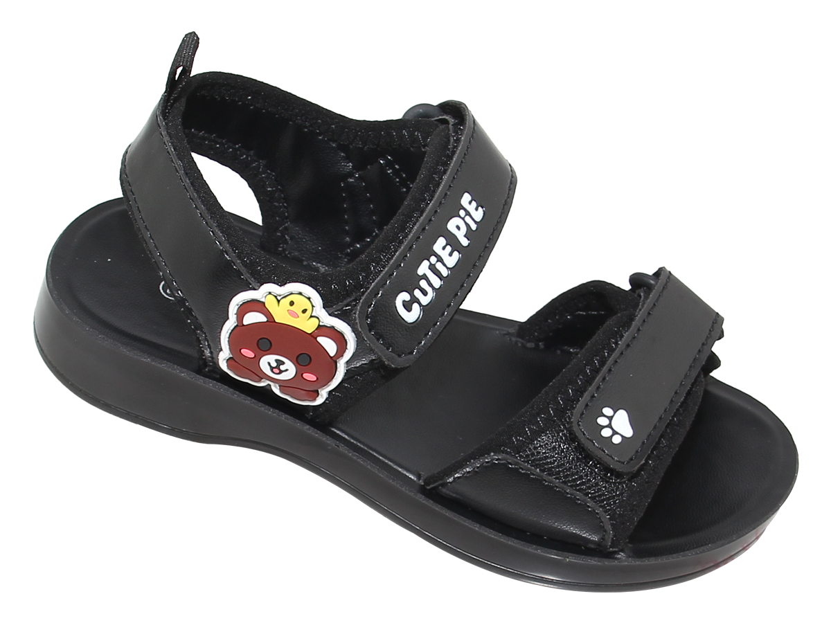 Sandal đế bằng bé gái Bita's SENGI.44 (Đen + Hồng + Tím)