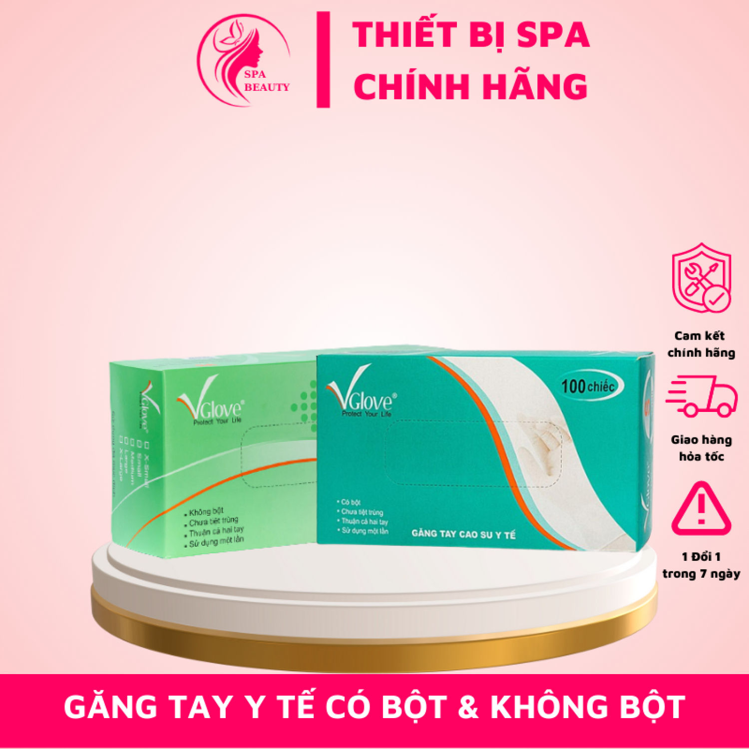 Găng tay y tế có bột, không bột VGlove | Bao tay y tế | Găng tay không bột, có bột