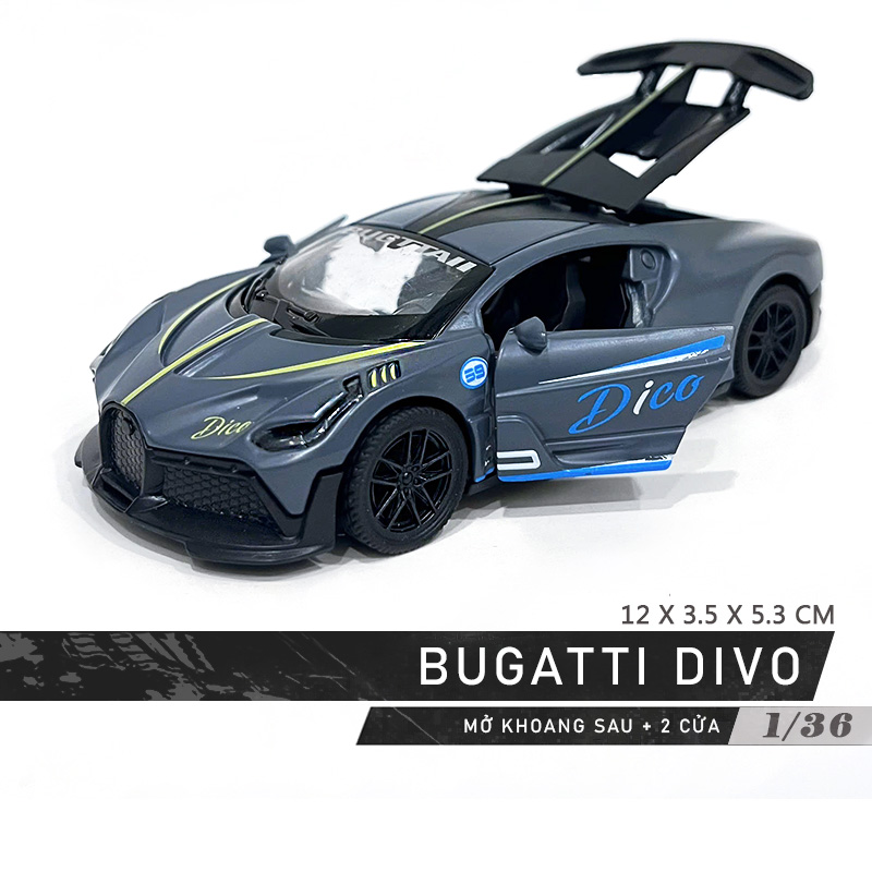 1:36 Scale Model Car Toy Bugatti Alloy Gift Toy Display Lahakids - 8
