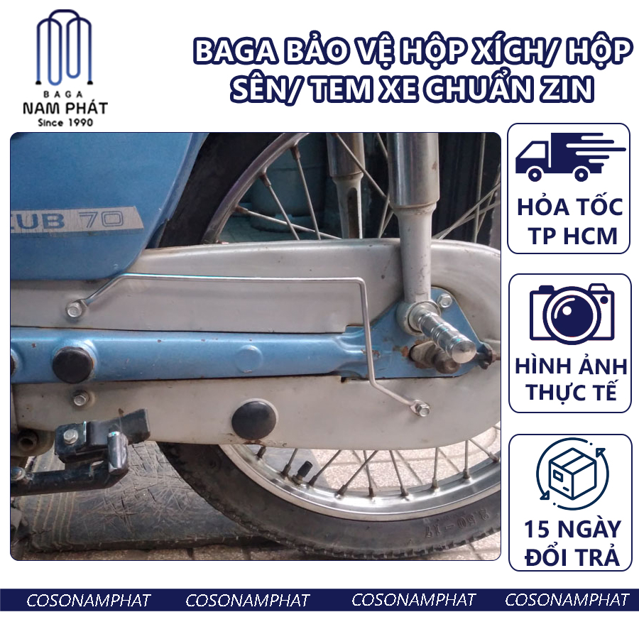 Bảo vệ carte xe cub thanh chuẩn Nam Phát hộp sên hộp xích hộp sích tem catte cate cúp cup