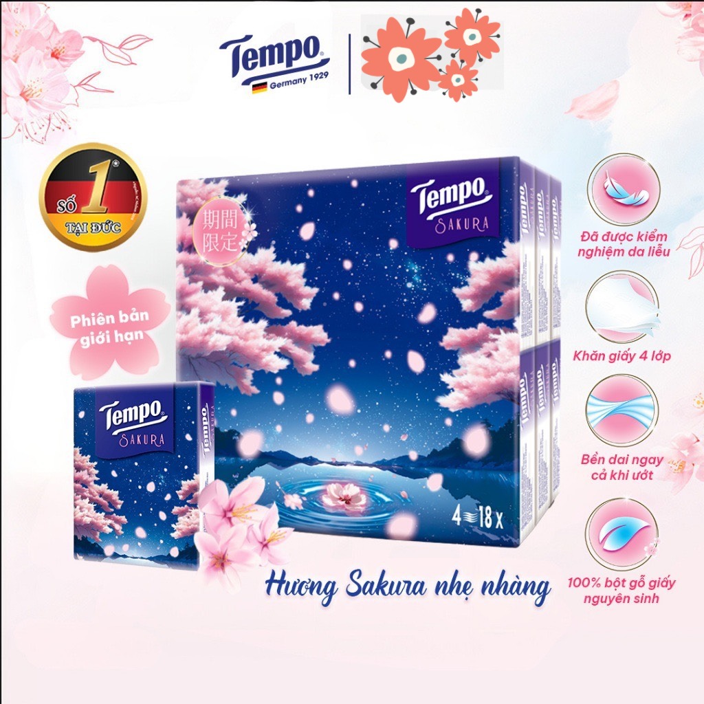 Tempo - Tempo Tissue Paper 18 Packs, 12 Packs - Tempo Petit Premium Pocket Tissue Mint/Apple Wood/Unscented - Mother and Baby Unmei Unmeishop Sale100 - 2