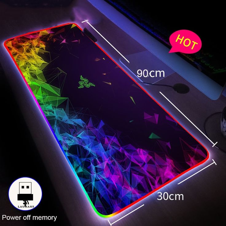 Pad led rgb - lót chuột led - bàn di chuột - in truyền nhiệt 2k siêu nét - độ dày 4mm