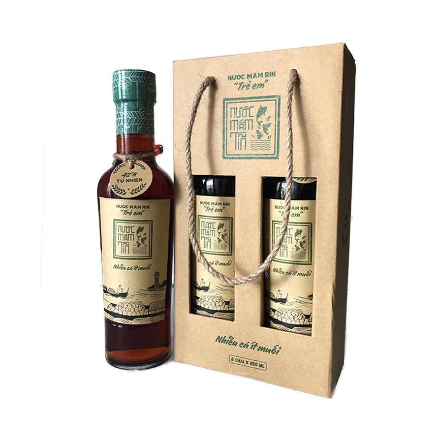 Nước mắm Tĩn Phan Thiết trẻ em 42 độ đạm xách 2 chai 250ml