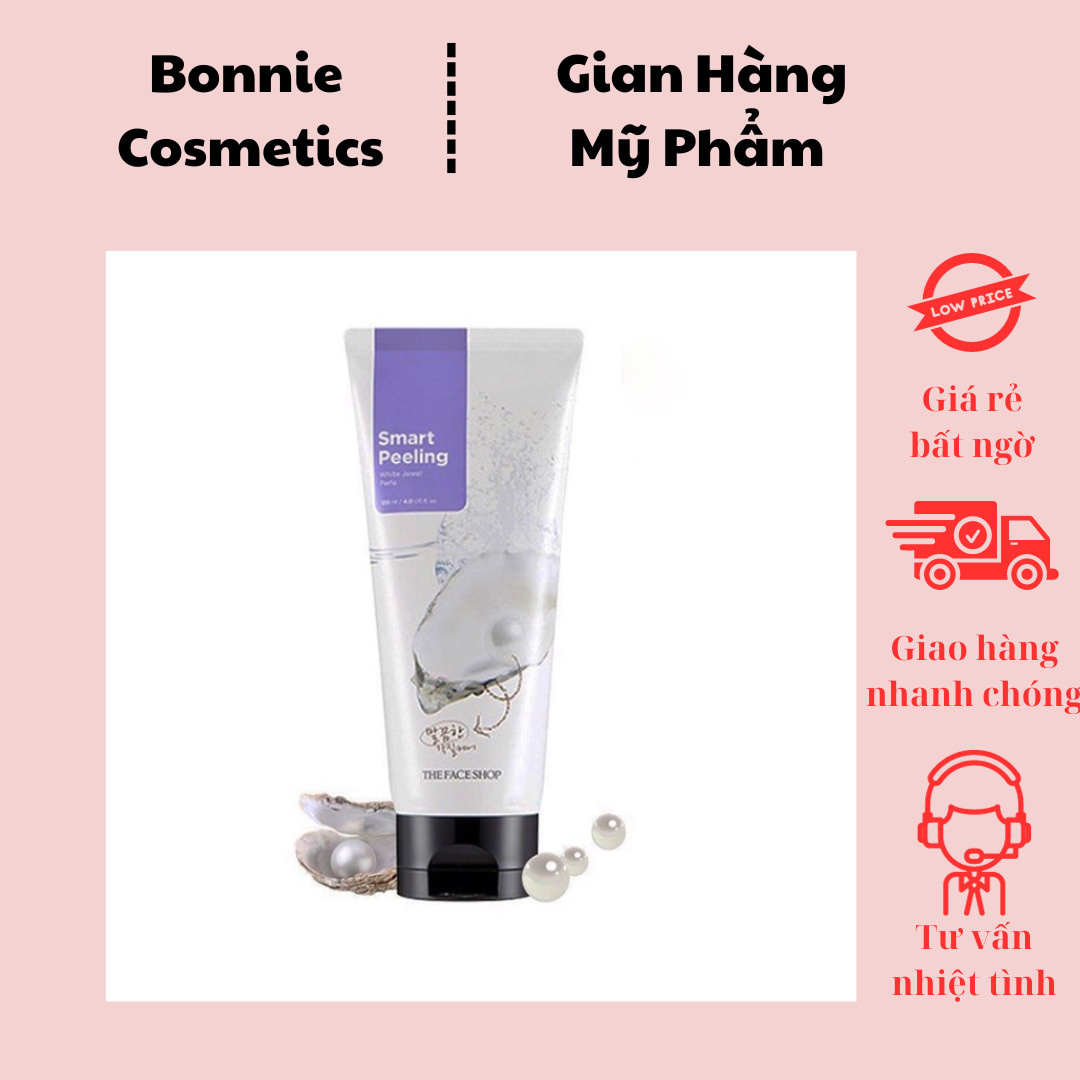 Tẩy tế bào chết the face shop smart peeling chiết xuất ngọc trai 120ml