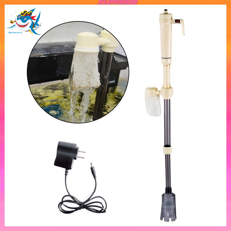Máy hút phân cá AS 615B, vệ sinh đáy hồ cá cảnh, bể cá cảnh chạy điện. BH uy tín