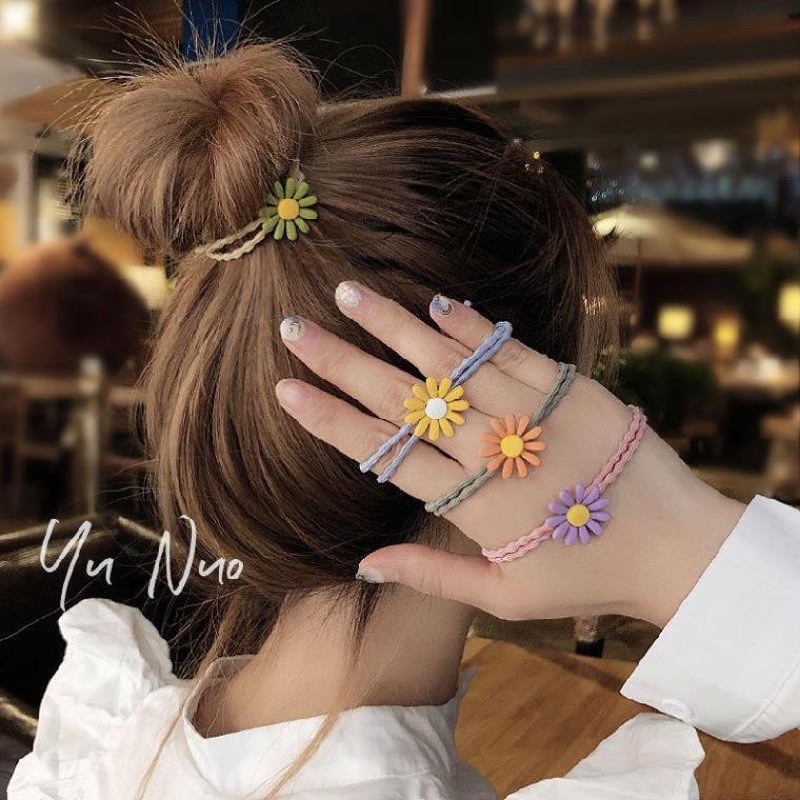 Dây chun buộc tóc hàn quốc 🌸 stow 🌸 dây cột tóc hình hoa cúc 5 màu siêu xinh