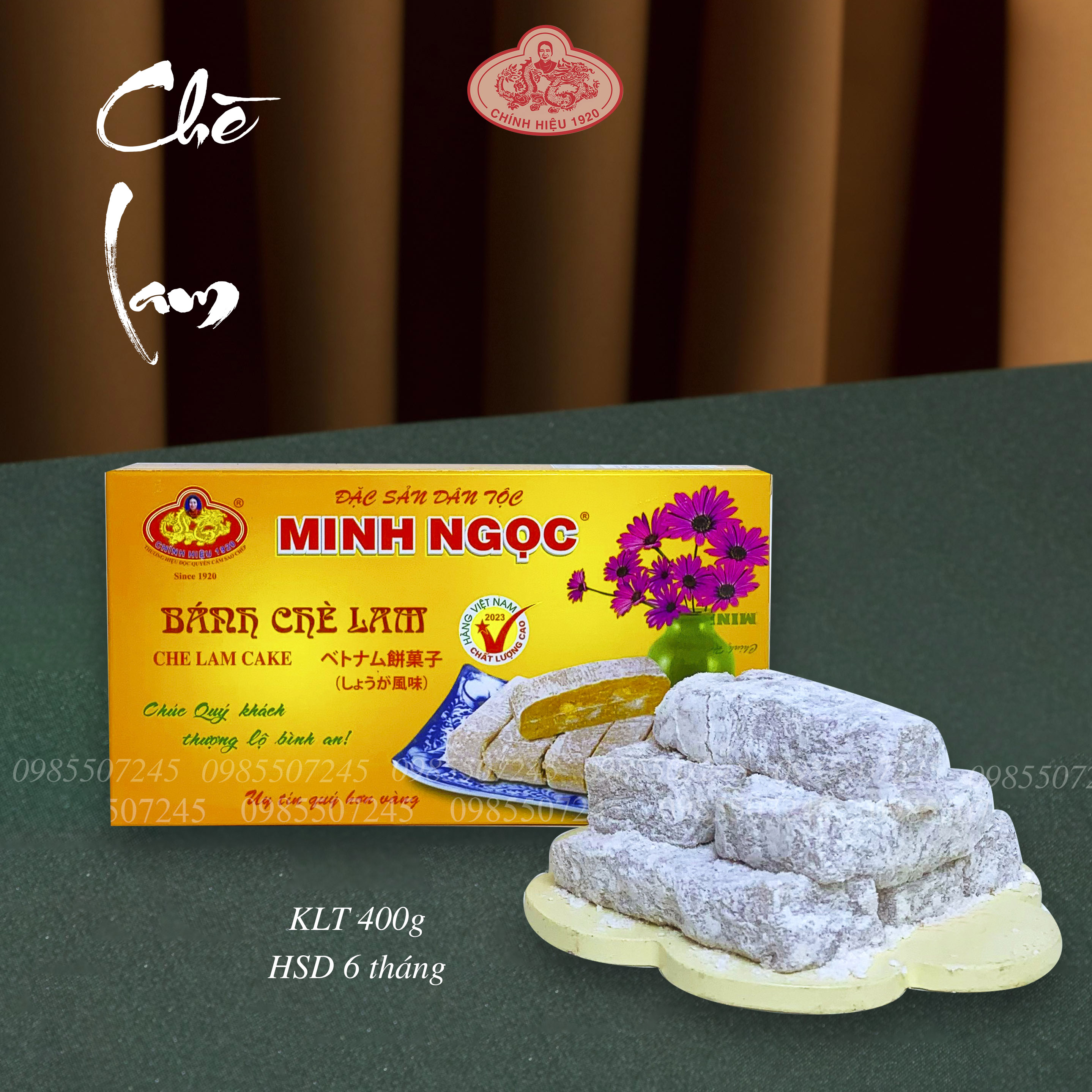 Bánh chè lam cổ truyền dẻo thơm Rồng Vàng Minh Ngọc 400g