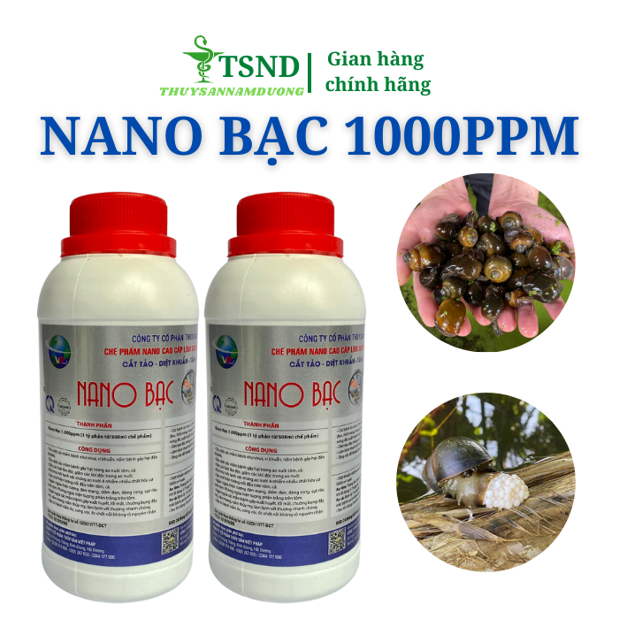 Nano bạc diệt khuẩn cho ao nuôi ốc bươu đen - thuỷ sản 247 - nano bạc dành cho ốc bươu