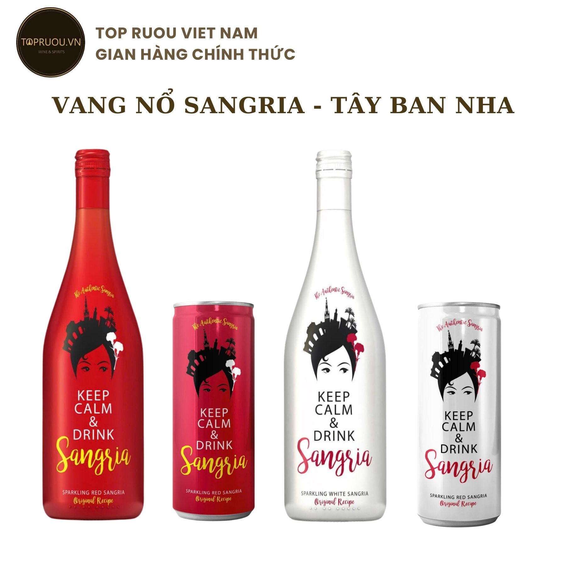 [Top Rượu VN] Nước Trái Cây Lên Men Red - White Sangria 250 - 750ml [Chính Hãng]
