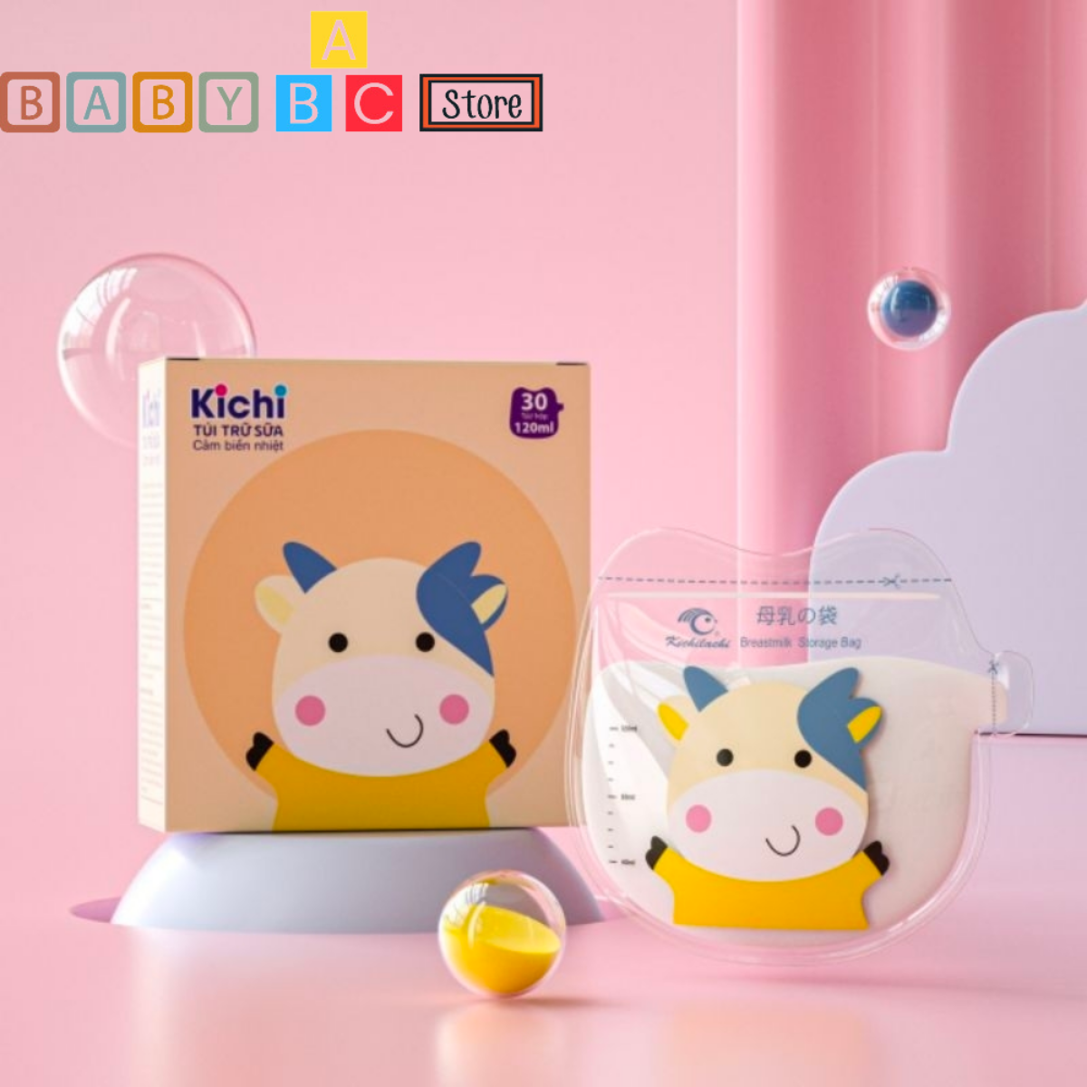 Túi trữ sữa kichi dung tích 120ml túi trữ sữa mẹ công nghệ nhật