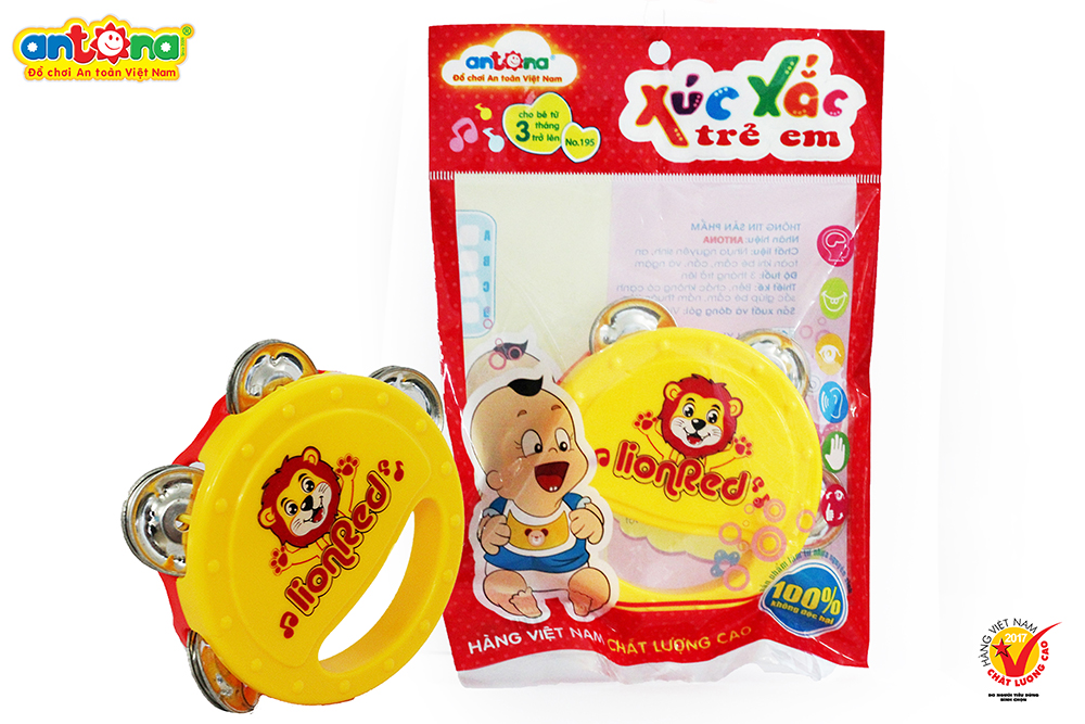 Đồ chơi sơ sinh xúc xắc xô sư tử antona cho bé cầm nắm