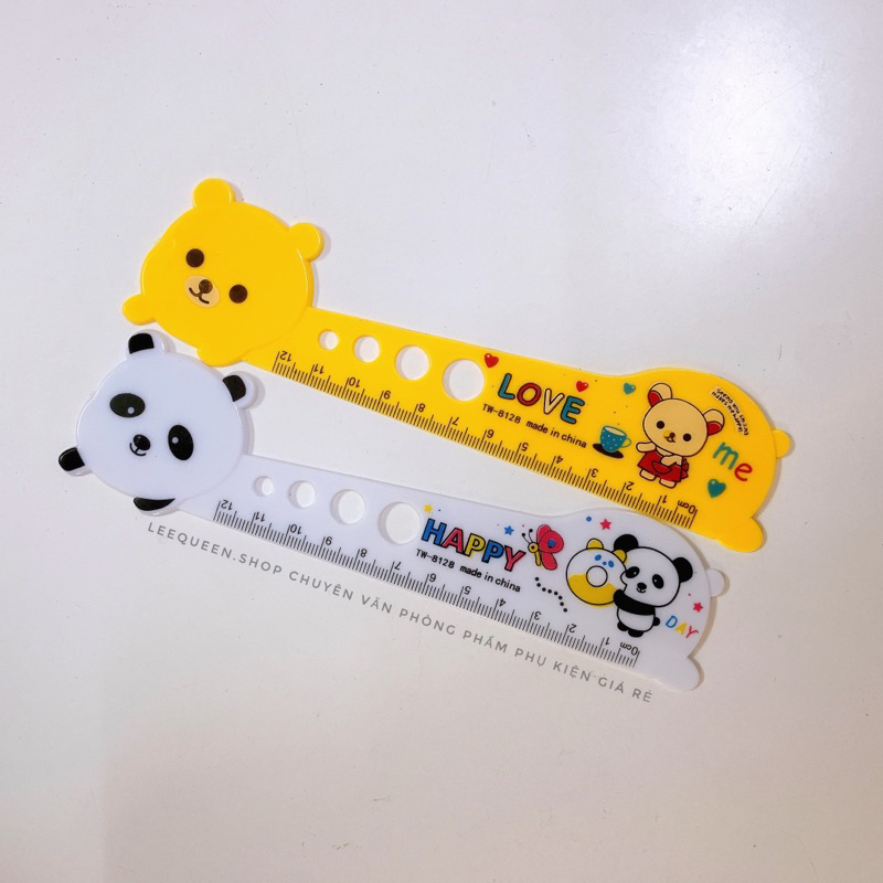 Thước kẻ nhựa cứng tw-8128 hoạ tiết cute 15cm