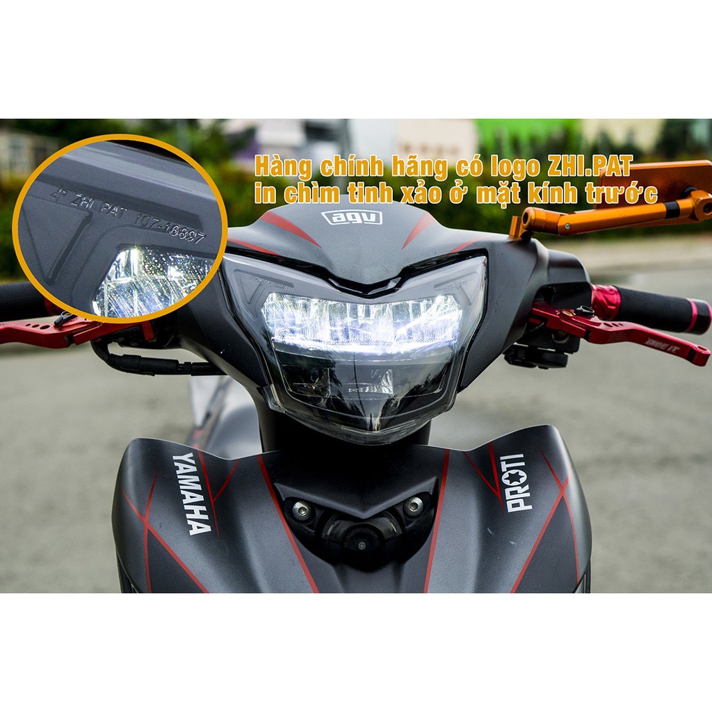 Choá đèn pha led 2 tầng dành xe exciter 135cc 2011-2014 hàng chính hãng zhipat