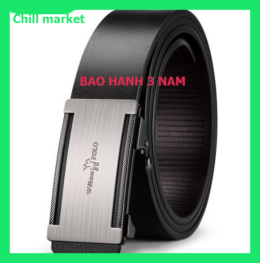 Thắt lưng nam, Nịt Nam WILLIAM POLO 2 lớp, khóa tự động, chất liệu da bò nguyên khối cao cấp,full box, Kèm quà tặng hấp dẫn