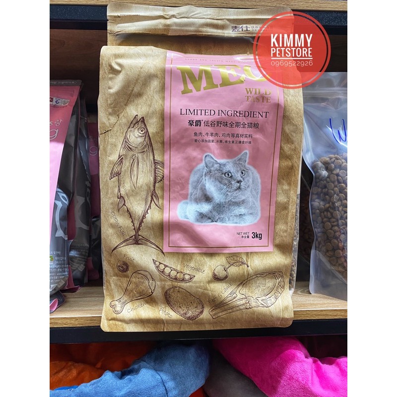 Hạt mec wild taste 1kg date mới dành cho mèo mọi lứa tuổi giàu protein cực chất lượng