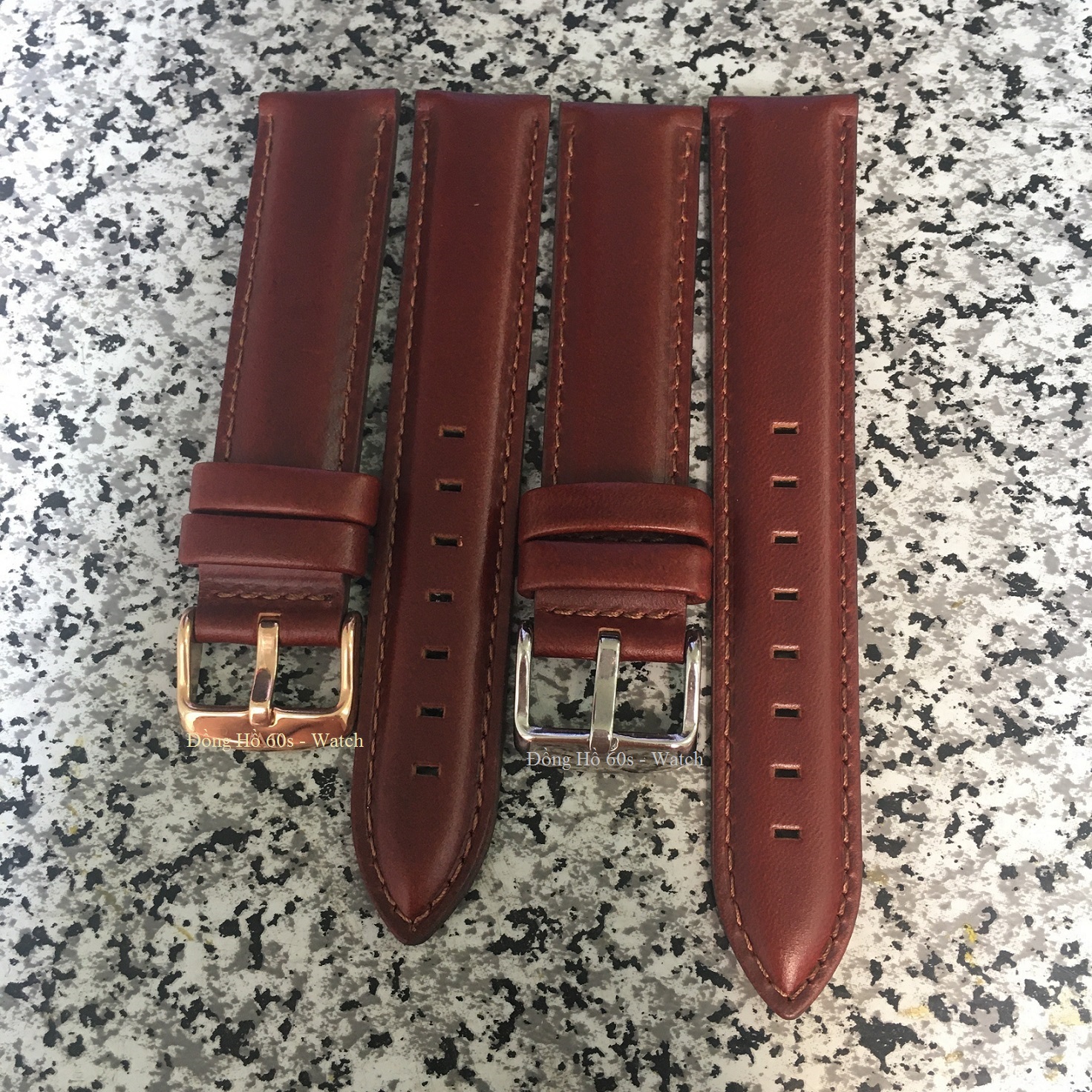 Dây Da Đồng Hồ DW Màu Nâu Đỏ Mawes
