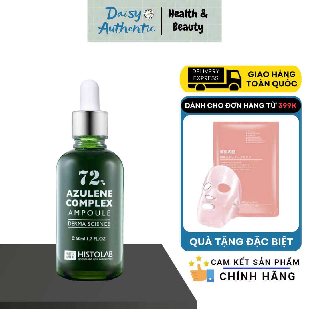 Serum Histolab 72 % Azulene Complex Ampoule Derma Science 50ml - Tinh chất Giảm Mụn, Điều tiết bả nhờn