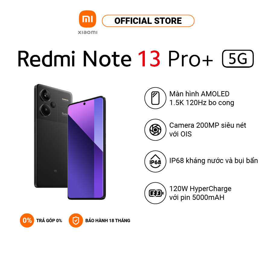 Điện thoại thông minh Redmi Note 13 Pro+ 5G