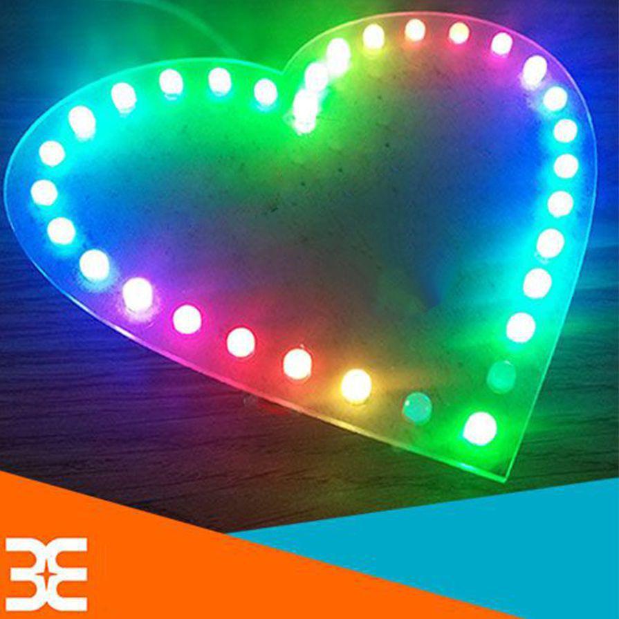 Combo led trái tim 32 led rgb