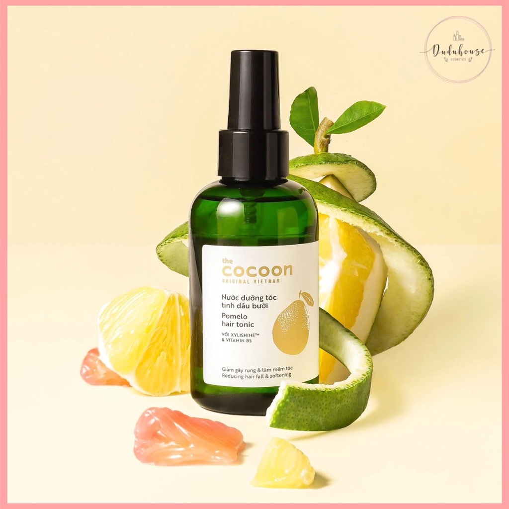 Xịt dưỡng tóc tinh dầu vỏ bưởi Pomelo Cocoon 140ml Duduhouse