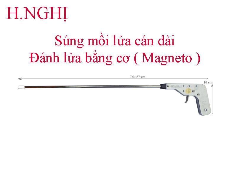 [HCM]Súng mồi lửa bếp gas, mồi bếp ga bằng tia điện( Magneto ) cán dài 57cm SPARK-L( INOX )