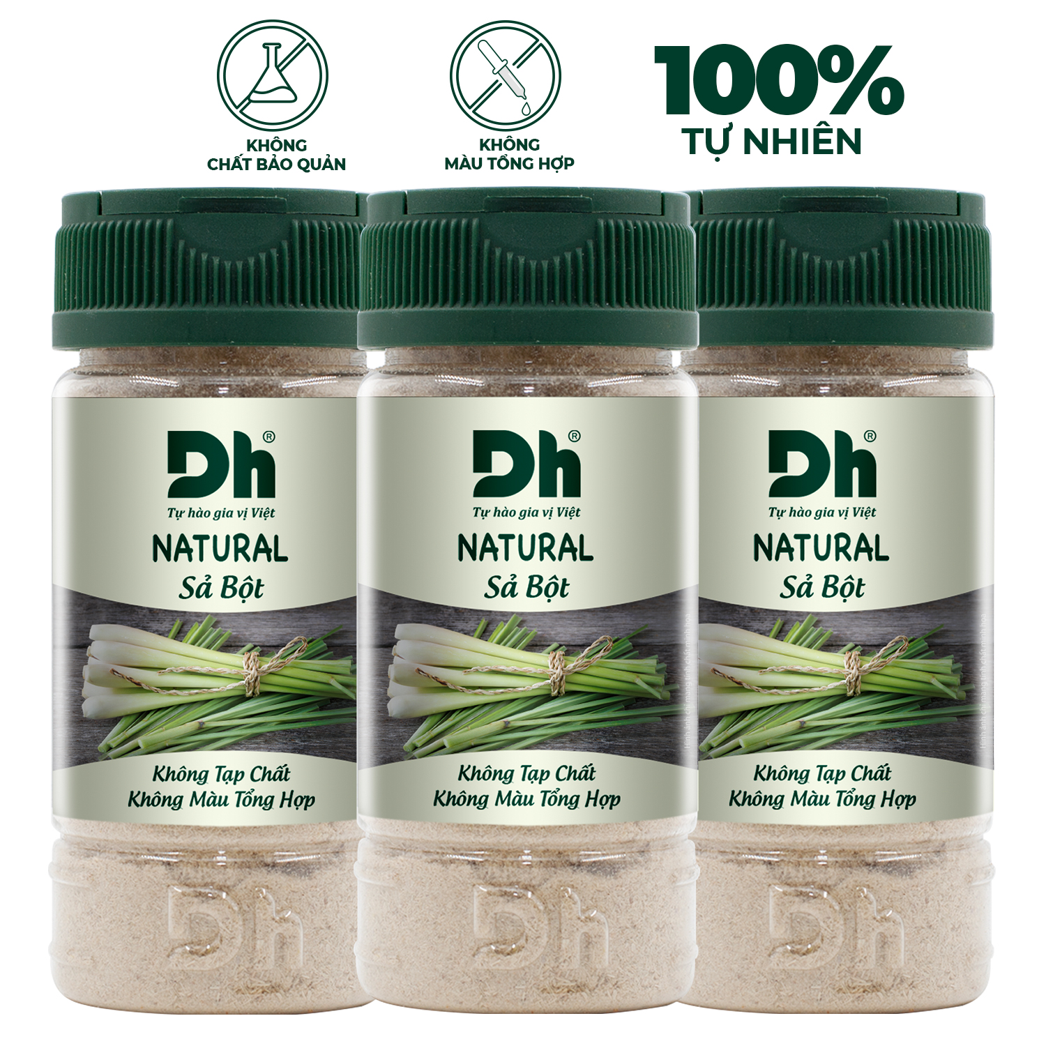 Combo 4 hũ Natural Sả Bột Dh Foods