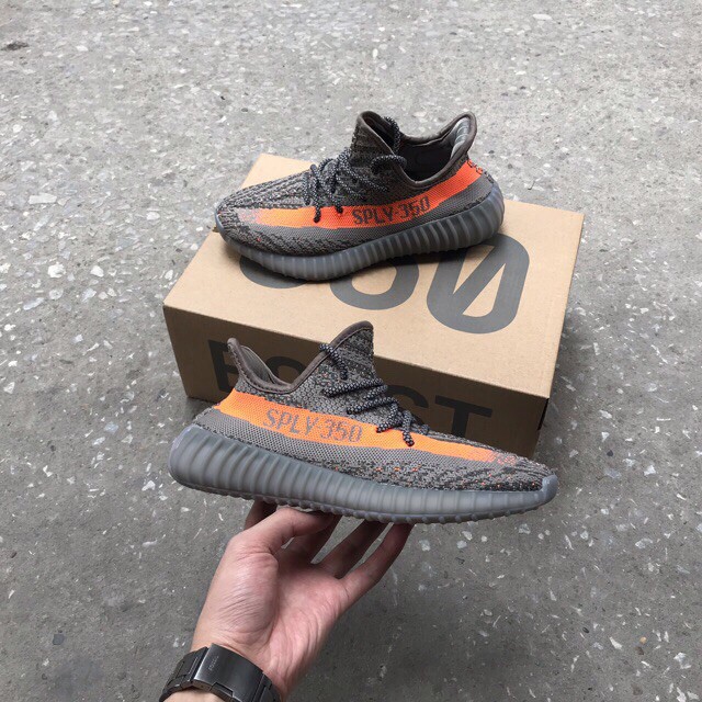 ??FULL BOX?? Giày Sneaker yz350 Xám Cam - Giày Thể Thao yz350 Xám Cam Nam Nữ