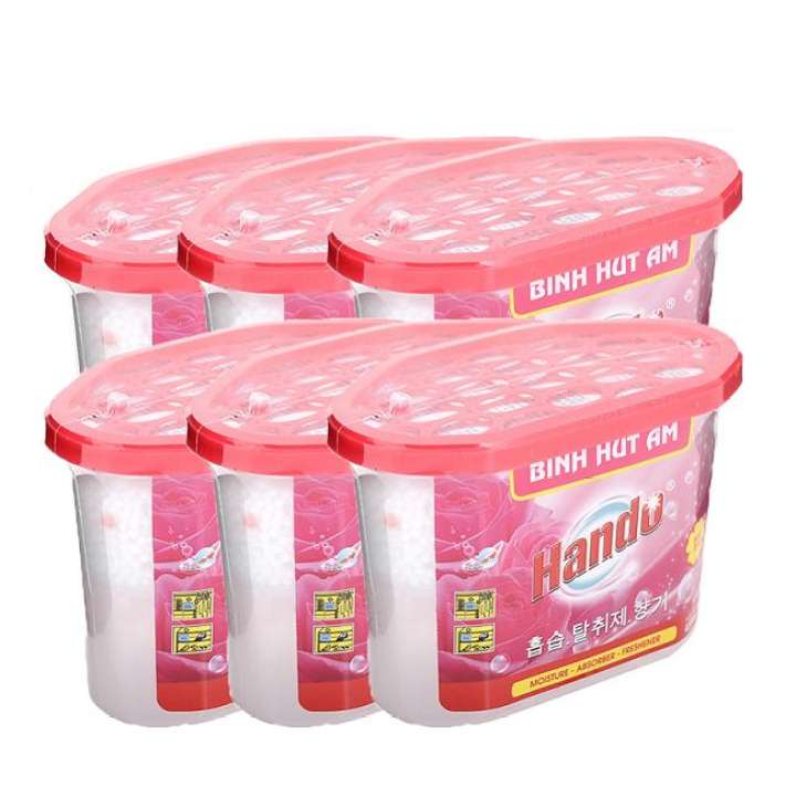 Bộ 6 Bình Hút Ẩm Hando 450ml GT450ML4 ( Hương Hoa Hồng )