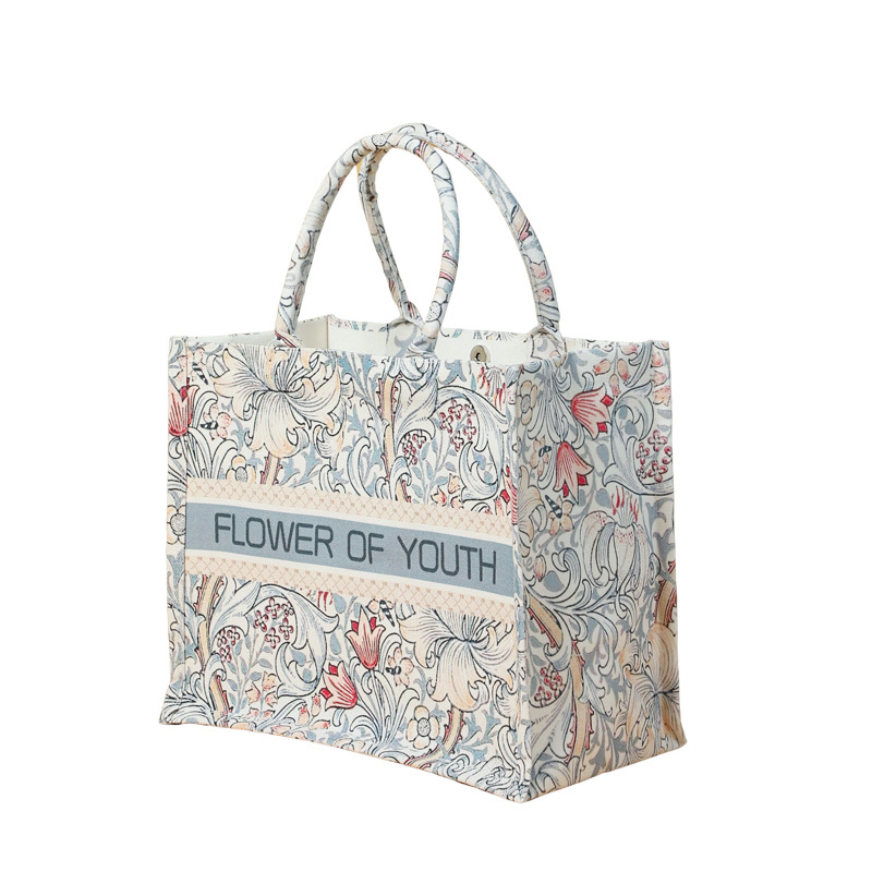  Túi đi biển túi canvas túi tote túi du lịch túi họa tiết hoa ly Sinh Mộc - M3051 