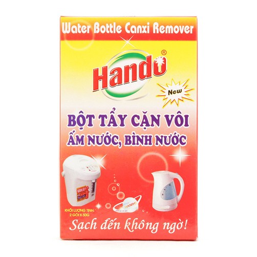 Bột tẩy cặn vôi ấm nước, bình nước Hando