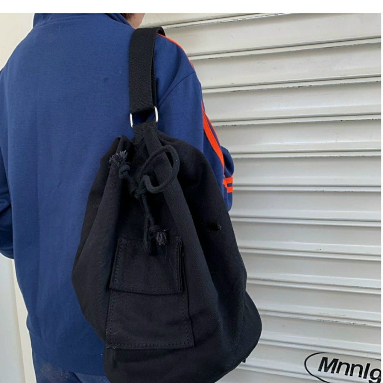 Túi trống đeo chéo, dây rút đi học đi chơi, du lịch vải canvas