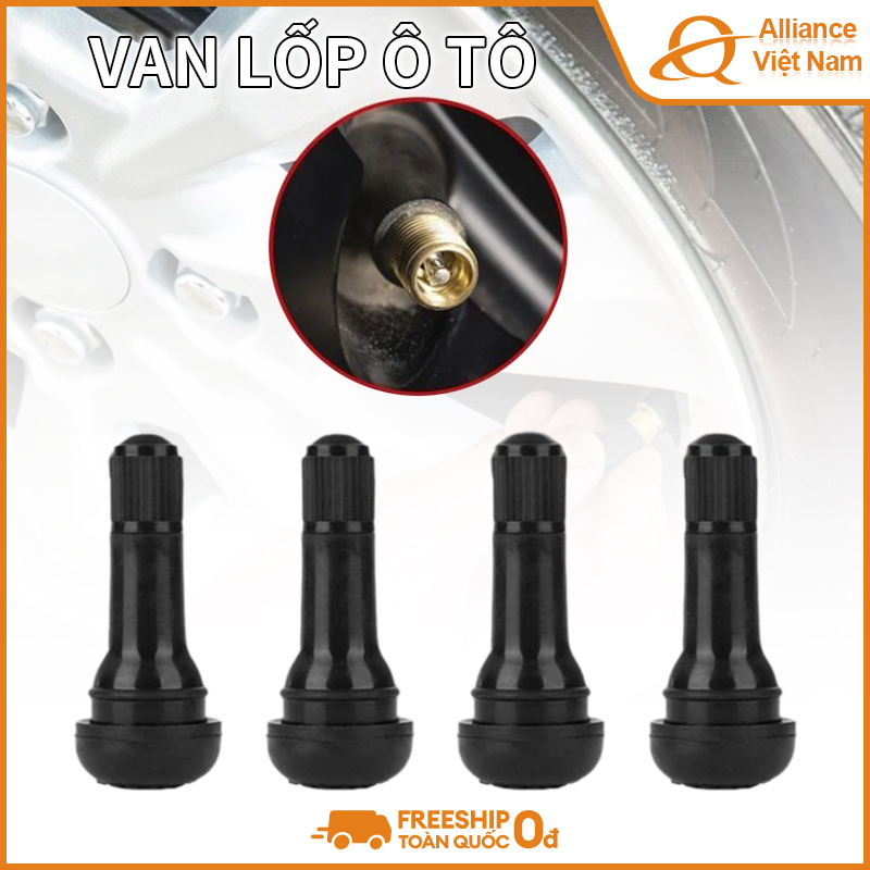 Van lốp ô tô, van lạm phát lốp không săm chân không, van lốp không săm lốp ô tô, van cao su hợp kim nhôm tr414 tr413 tr412, bảo hành