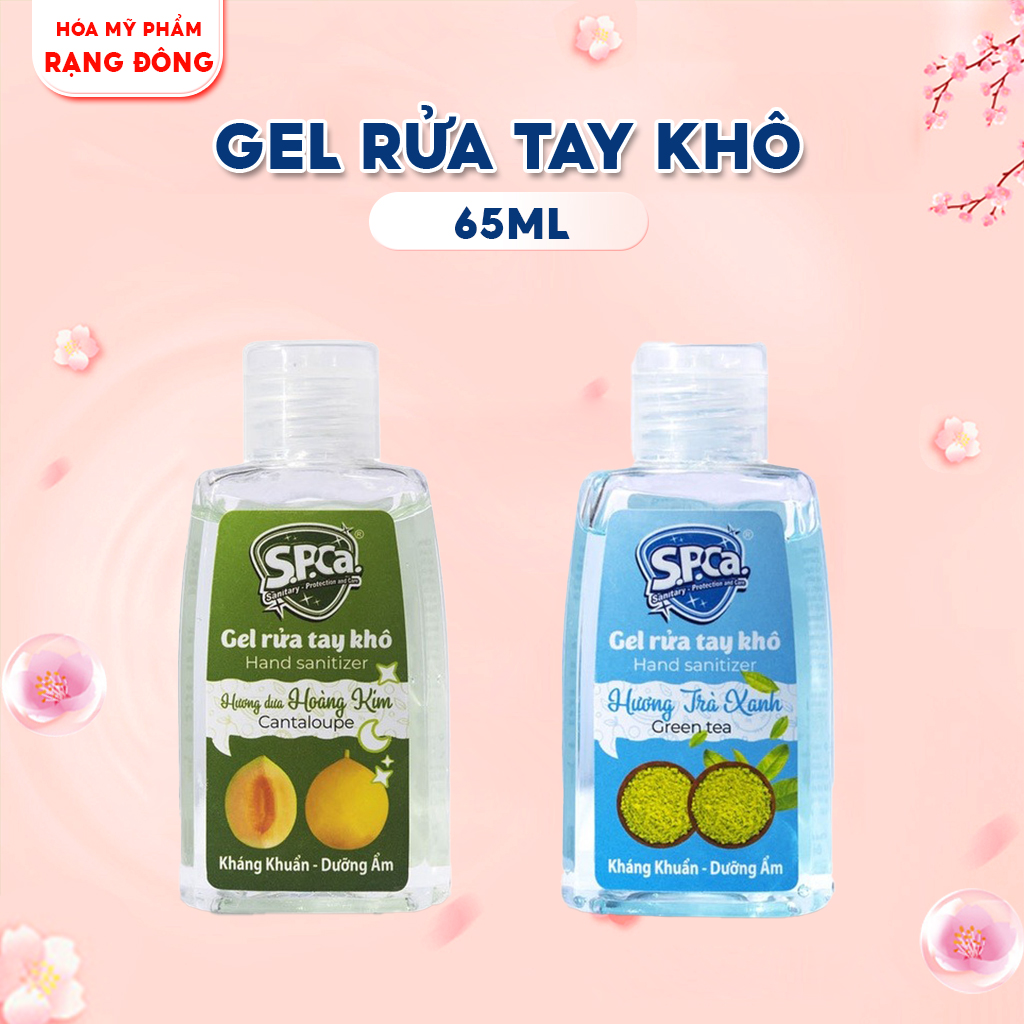 Gel Rửa Tay Khô Mini Diệt Khuẩn SPCa 65ml Giúp Làm Sạch Nhanh Vượt Trội, Dưỡng Ẩm Không Gây Khô Hại Da