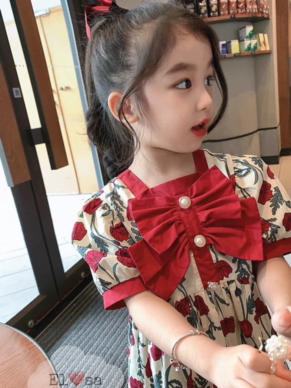 Váy bé gái --🌺 🌺 váy hoa nơ ngực cúc ngọc 🌺 🌺 annakids