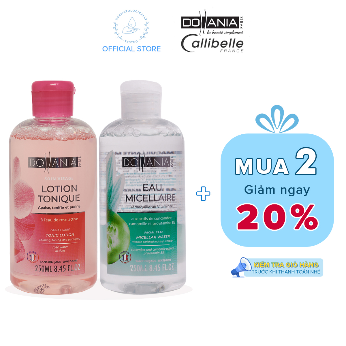 Bộ chăm sóc da Dollania giúp làm sạch sâu và dưỡng ẩm cho da bổ sung Provitamin