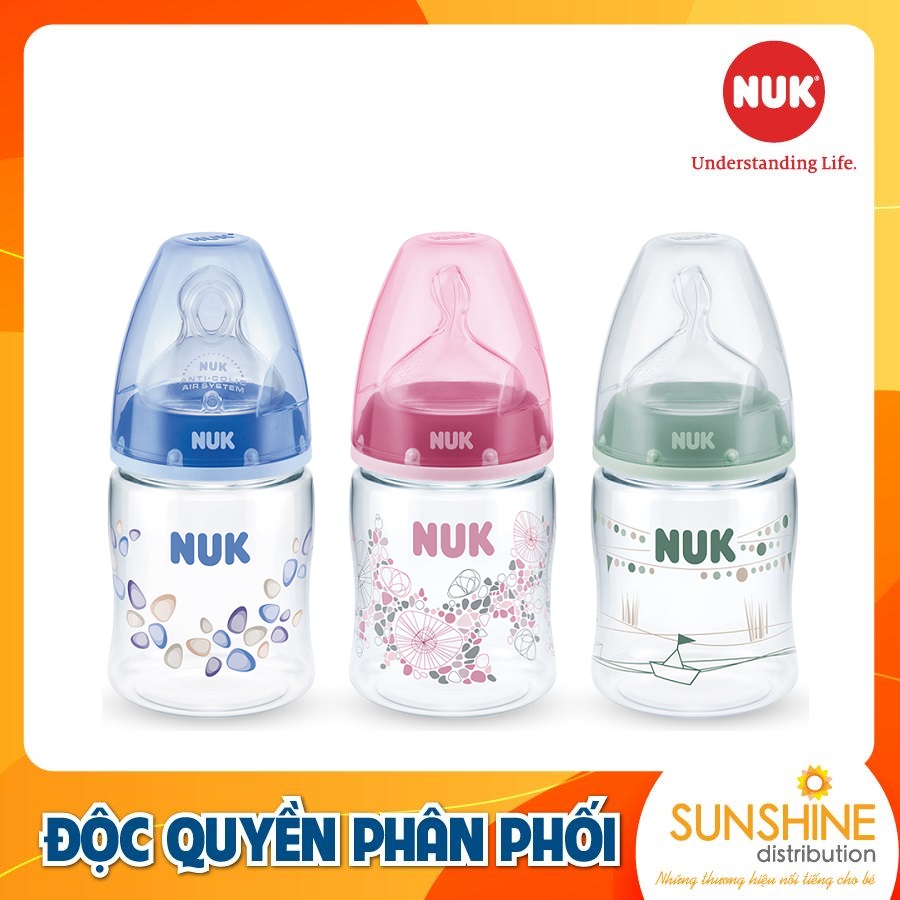 BÌNH SỮA NUK PREMIUM CHOICE+ NHỰA PA 150ML NÚM TI S1 - M