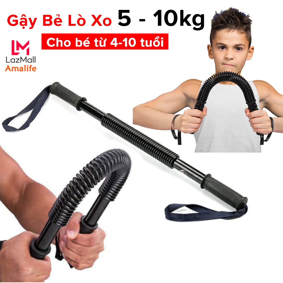 Gậy Bẻ Lò Xo Cho Trẻ Em Kháng Lực Từ 410kg Cho Các Bé Từ 410 Tuổi Tập Thể Thao Thể Dục Tại Nhà Thanh Lò Xo 5kg 10kg Amalife