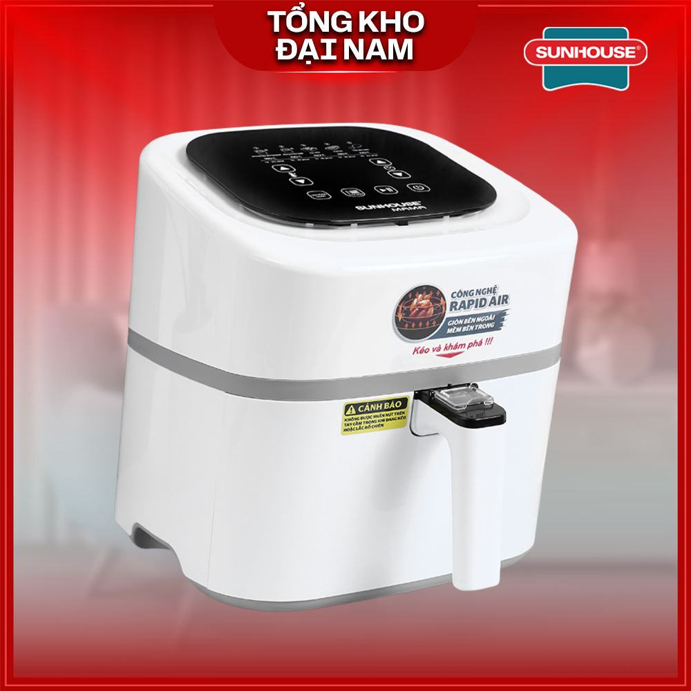 Nồi chiên không dầu 4.5l sunhouse mama shd4086w