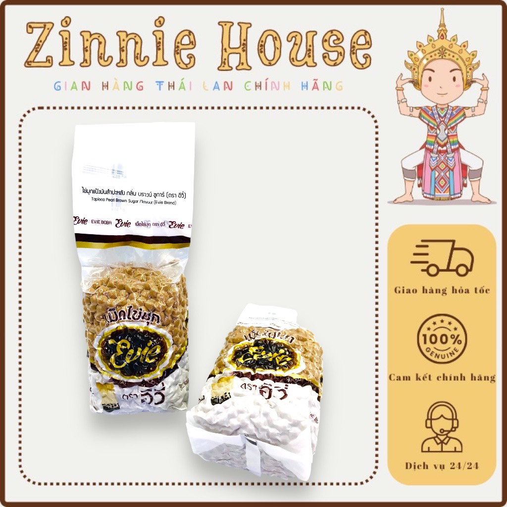 [CHÍNH HÃNG] Trân Châu Đường Đen Thái Lan Gói 1Kg - Nguyên Liệu Làm Trà Sữa, Sữa Chua Trân Châu